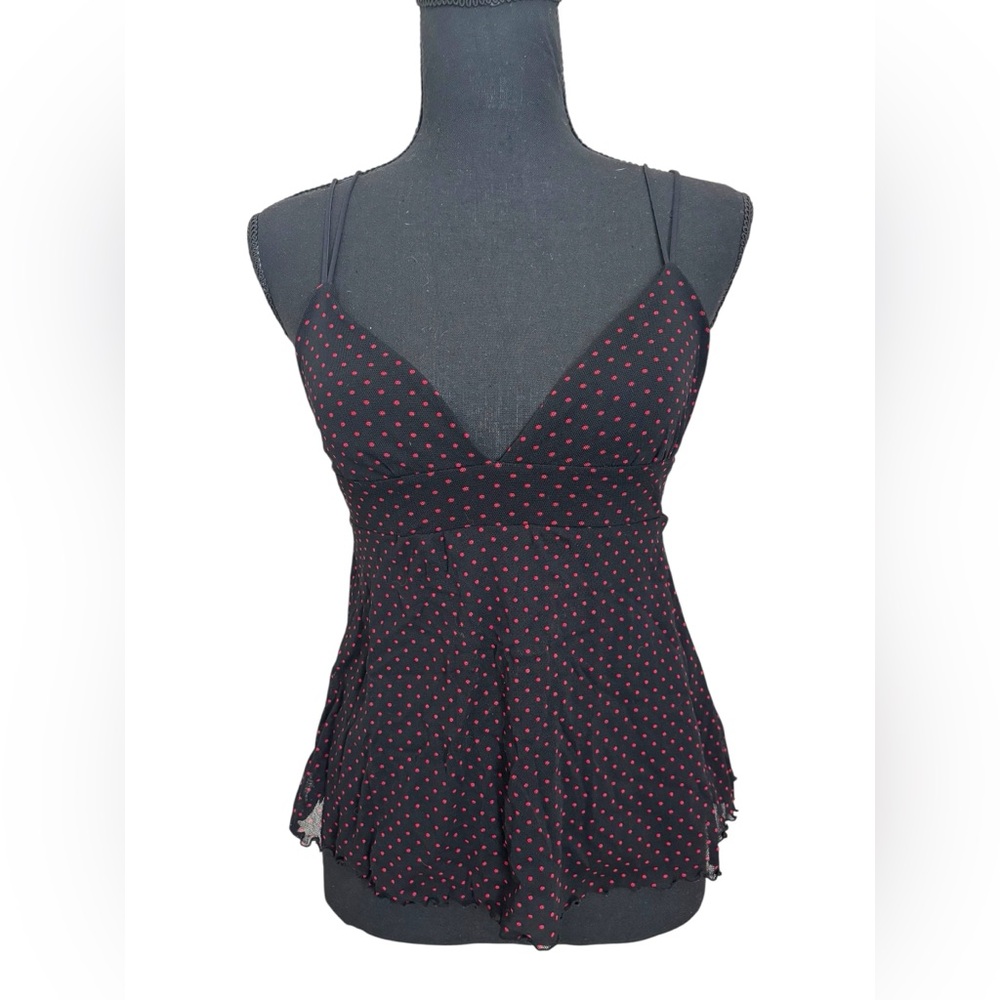 *NOT AVAILABLE* Cosabella Made in Italy S black red polka dot cami